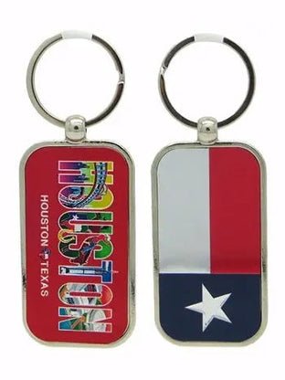 2 Sided Foil Houston Key Chain - Shippin Texas