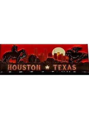Houston Flag sunset mdf pano magnet - Shippin Texas
