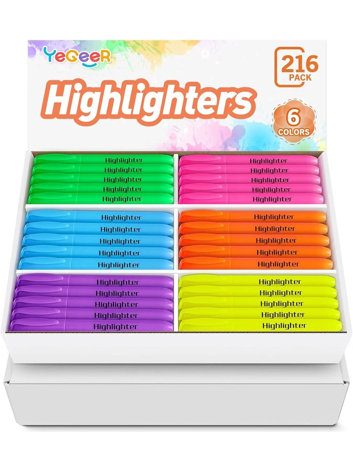One Chisel Tip Dry-Quickly Highlighter Yegeer