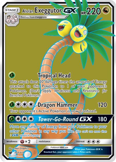 Alolan Exeggutor GX (Full Art) [SM04 - 107/111] - Shippin Texas