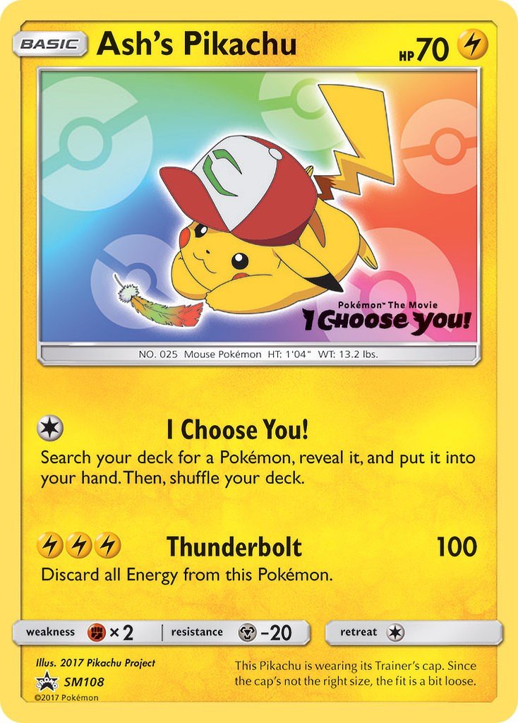 Ash's Pikachu - SM108 [SMP - SM108] - Shippin Texas