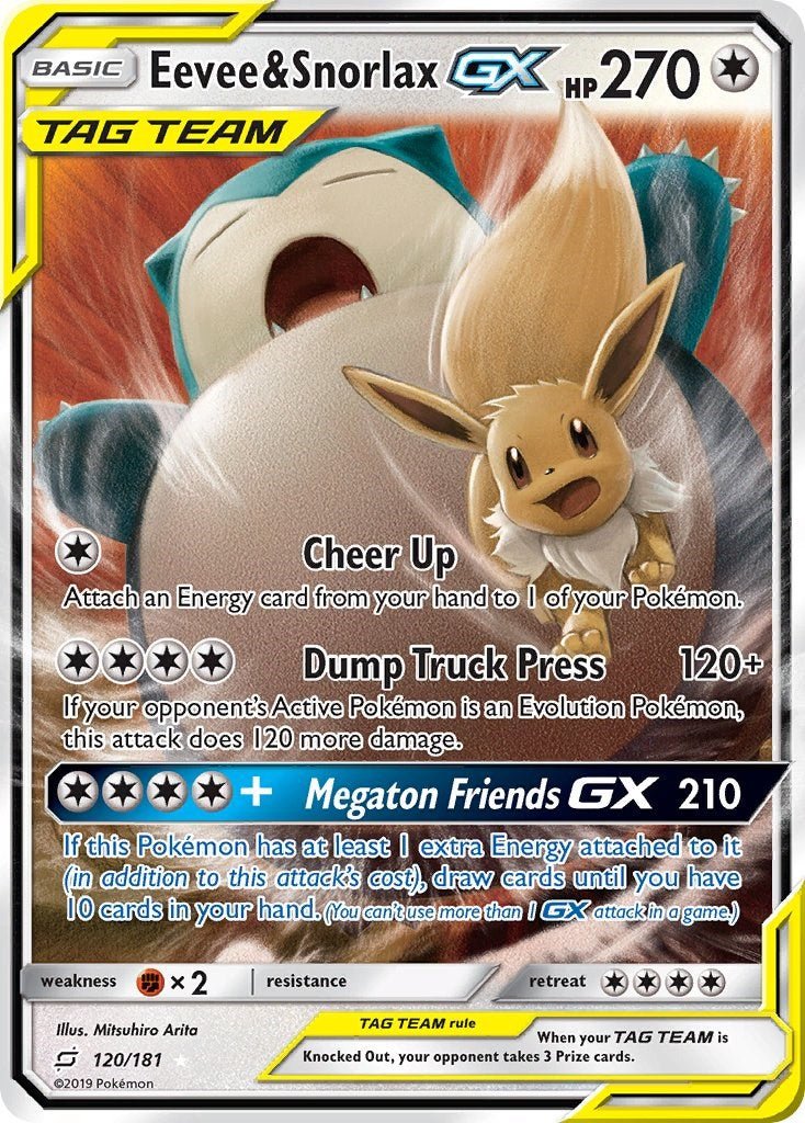 Eevee & Snorlax GX [SM9 - 120/181] - Shippin Texas