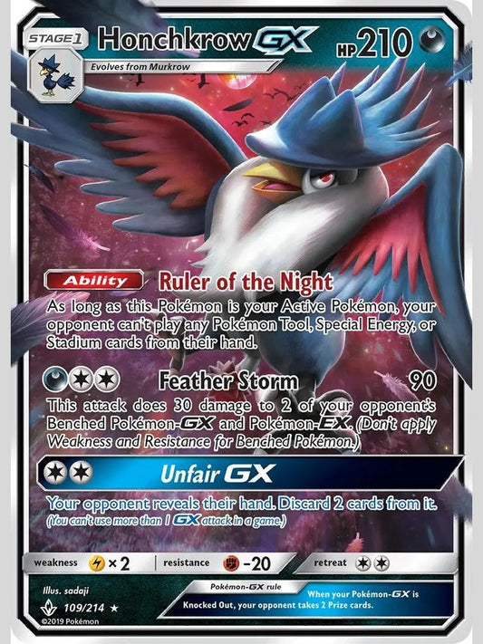 Honchkrow GX [SM10 - 109/214] SM - Unbroken Bonds