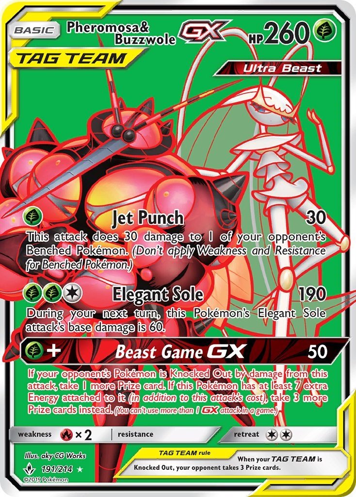 Pheromosa & Buzzwole GX (191) (Full Art) [SM10 - 191/214] - Shippin Texas