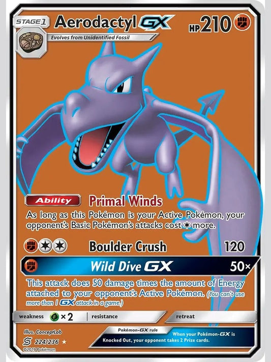 Aerodactyl GX (Full Art) [SM11 - 224] SM - Unified Minds
