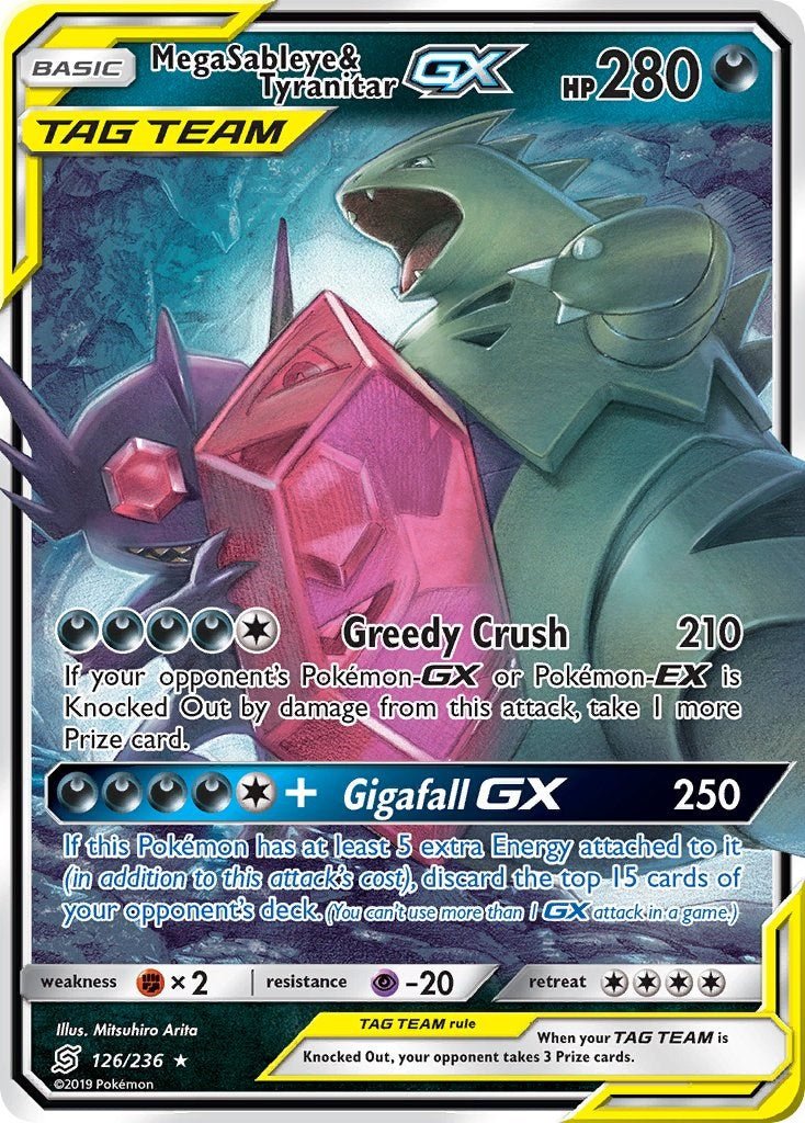 Mega Sableye & Tyranitar GX [SM11 - 126/236] - Shippin Texas