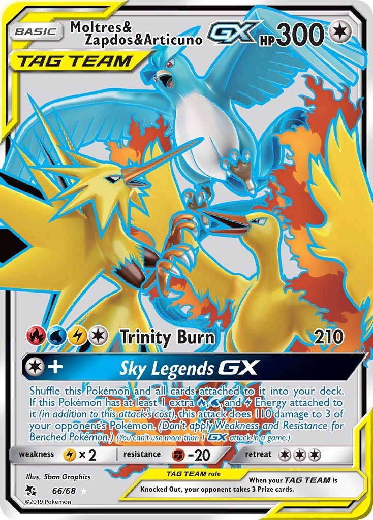 Moltres & Zapdos & Articuno GX (Full Art) [HIF - 66/68] - Shippin Texas