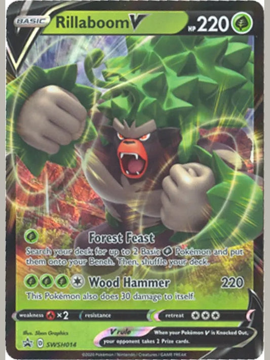 Rillaboom V - SWSH014 [SWSD - SWSH014] SWSH: Sword & Shield Promo Cards
