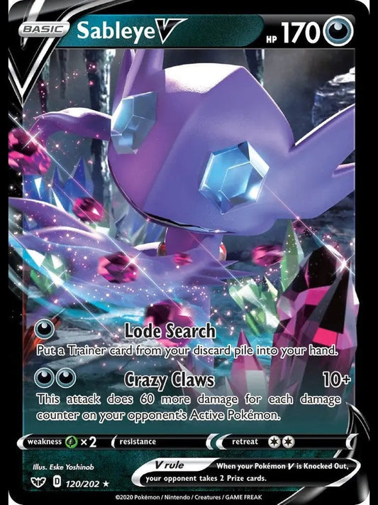 Sableye V [SWSH01 - 120/202] SWSH01: Sword & Shield Base Set