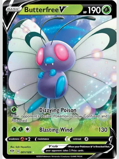Butterfree V [SWSH03 - 001/189] SWSH03: Darkness Ablaze