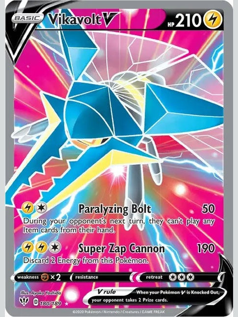 Vikavolt V (Full Art) [SWSH03 - 180/189] SWSH03: Darkness Ablaze