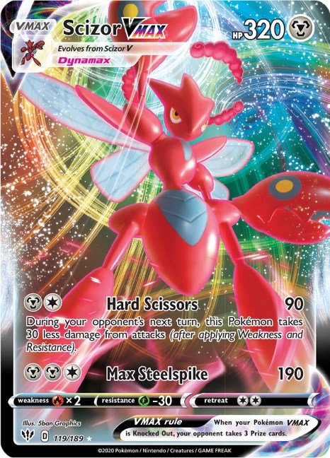 Scizor VMAX [SWSH03 - 119/189] - Shippin Texas