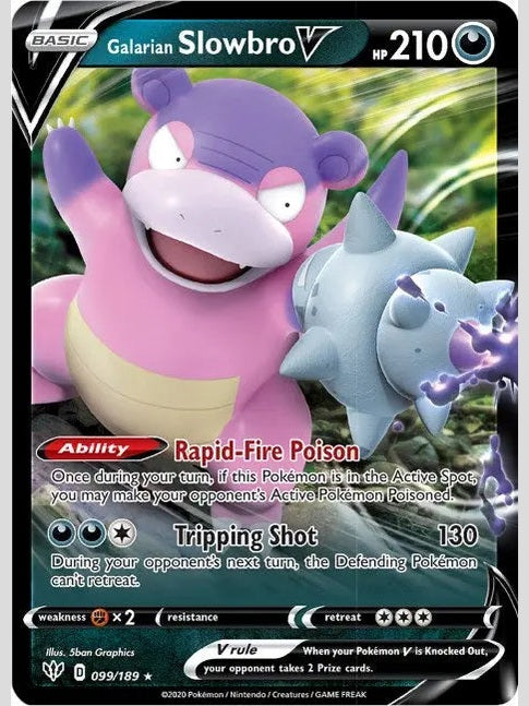 Galarian Slowbro V [SWSH03 - 099/189] SWSH03: Darkness Ablaze