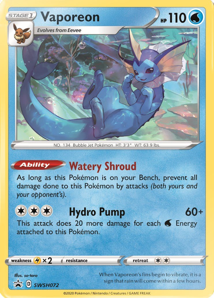 Vaporeon - SWSH072 [SWSD] - Shippin Texas