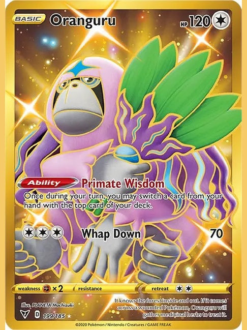 Oranguru (Secret) [SWSH04 - 199/185] SWSH04: Vivid Voltage