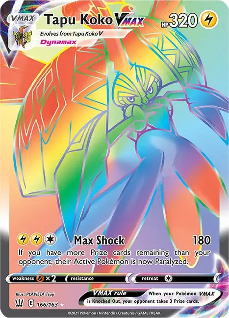 Tapu Koko VMAX (Secret) [SWSH05 - 166/163] SWSH05: Battle Styles