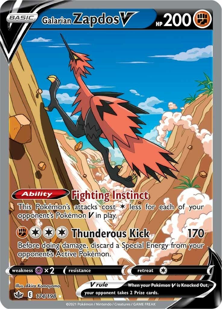 Galarian Zapdos V (Alternate Full Art) [SWSH06 - 174/198] - Shippin Texas