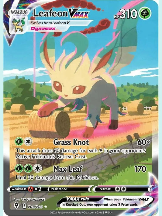 Leafeon VMAX (Alternate Art Secret) [SWSH07 - 205/203] SWSH07: Evolving Skies