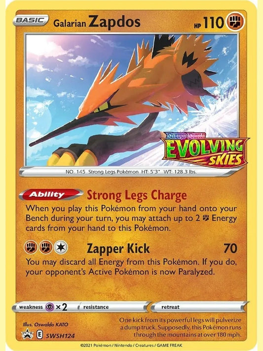 Galarian Zapdos - SWSH124 (Prerelease) [SWSD - SWSH124] SWSH: Sword & Shield Promo Cards