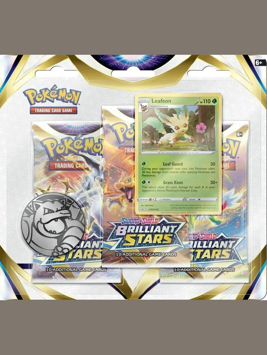 Brilliant Stars 3 Pack Blister [Leafeon] [SWSH09 - N/A] SWSH09: Brilliant Stars