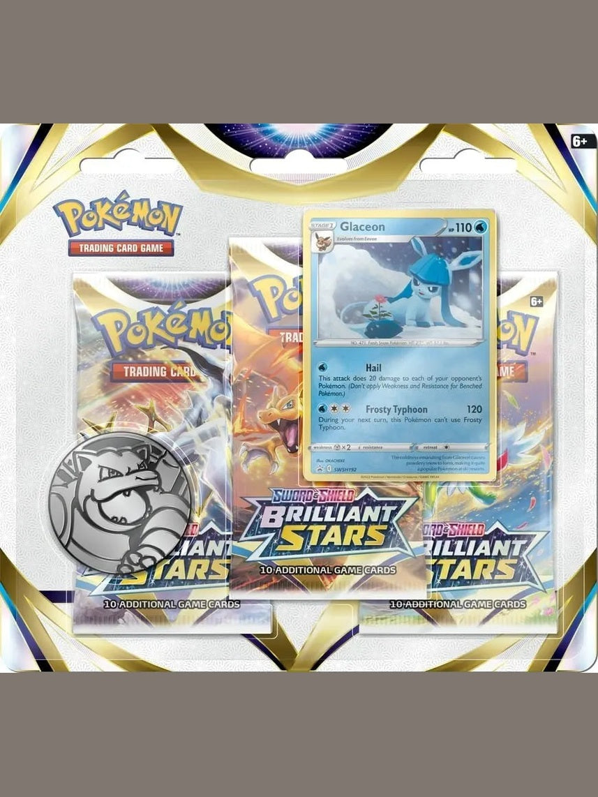 Brilliant Stars 3 Pack Blister [Glaceon] [SWSH09 - N/A] SWSH09: Brilliant Stars
