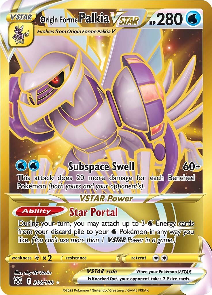 Origin Forme Palkia VSTAR (Secret) (208) [SWSH10 - 208/189] - Shippin Texas