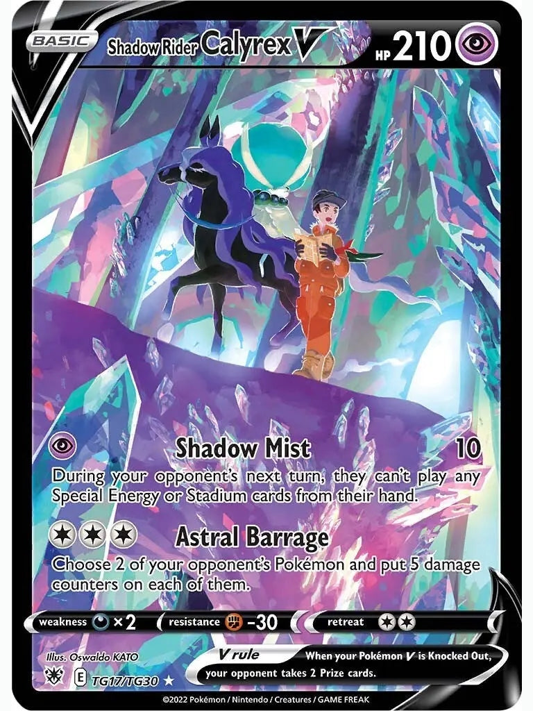 Shadow Rider Calyrex V [SWSH10:TG - TG17/TG30] SWSH10: Astral Radiance Trainer Gallery
