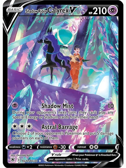 Shadow Rider Calyrex V [SWSH10:TG - TG17/TG30] SWSH10: Astral Radiance Trainer Gallery