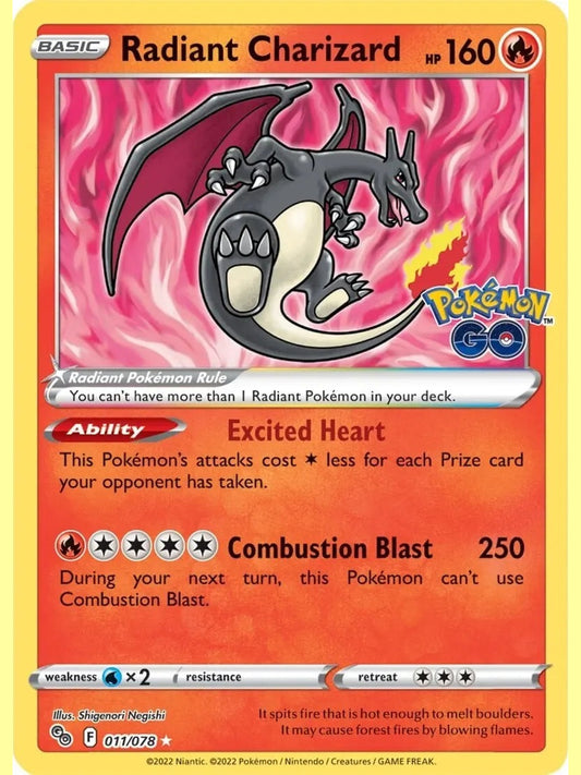 Radiant Charizard [PGO - 011/078] Pokemon GO