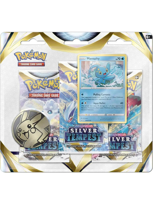 Silver Tempest 3 Pack Blister [Manaphy] [SWSH12] SWSH12: Silver Tempest