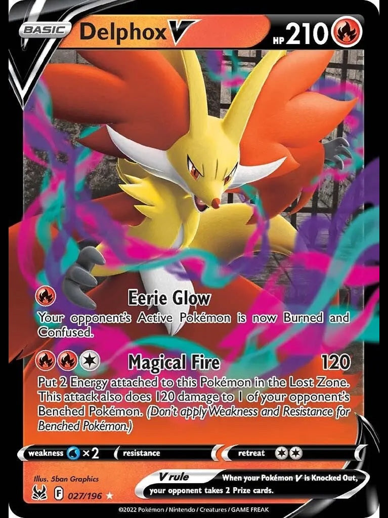 Delphox V [SWSH11 - 027/196] SWSH11: Lost Origin