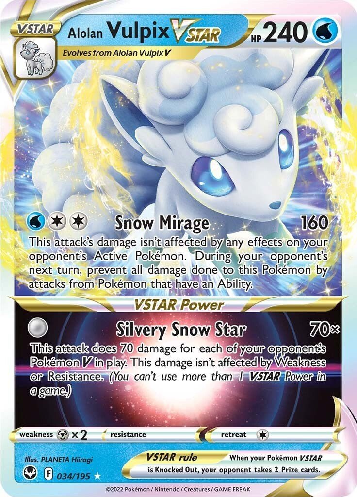 Alolan Vulpix VSTAR [SWSH12 - 034/195] - Shippin Texas