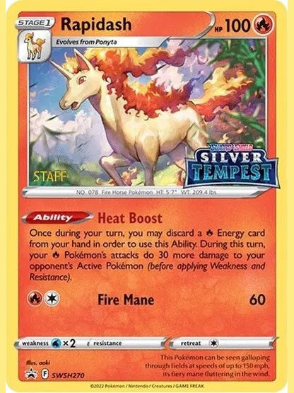 Rapidash - SWSH270 (Prerelease) [STAFF] [SWSD - SWSH270] SWSH: Sword & Shield Promo Cards