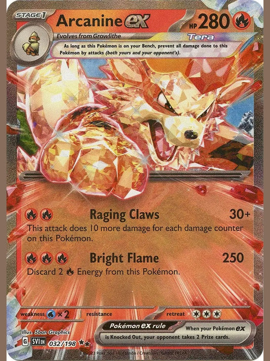 Arcanine ex - 032/198 [SVI - 032/198] SV01: Scarlet & Violet Base Set