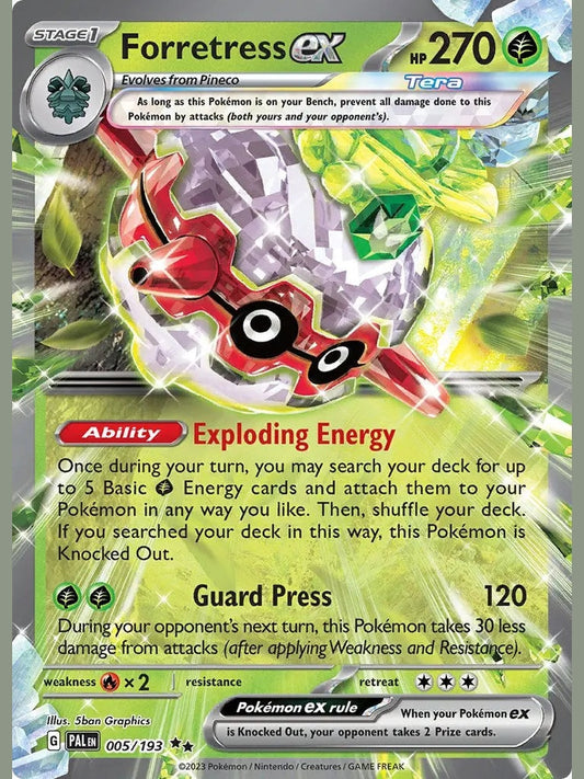 Forretress ex - 005/193 [PAL - 005/193] SV02: Paldea Evolved
