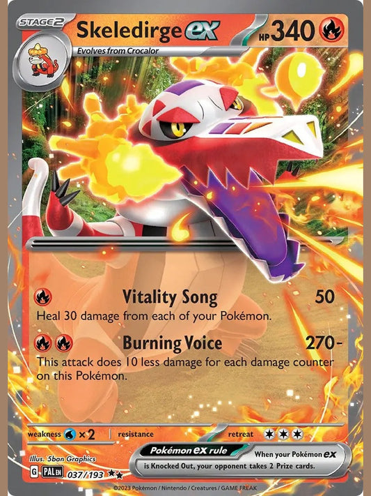 Skeledirge ex - 037/193 [PAL - 037/193] SV02: Paldea Evolved