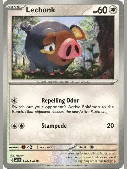 Lechonk - 154/198 (Holo) [PR - 154/198] Deck Exclusives