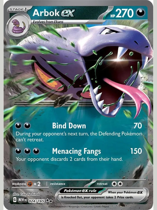Arbok ex - 024/165 [MEW - 024/165] SV: Scarlet & Violet 151