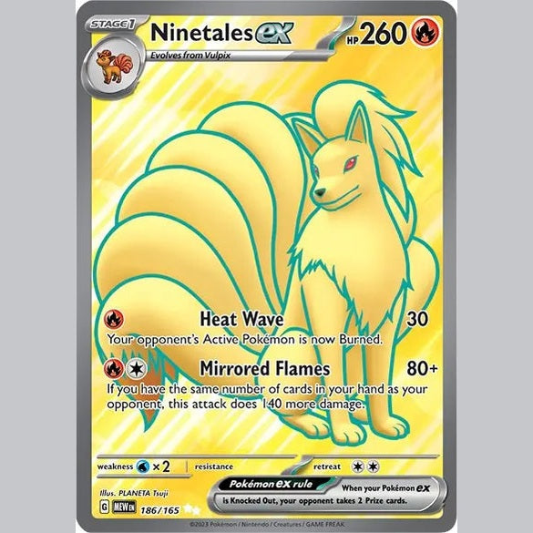 Ninetales ex - 186/165 [MEW - 186/165] SV: Scarlet & Violet 151