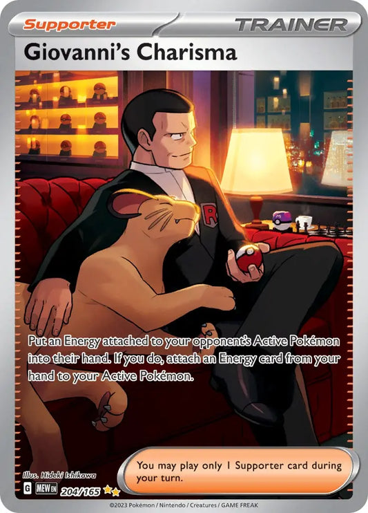 Giovanni's Charisma - 204/165 [MEW - 204/165] SV: Scarlet & Violet 151