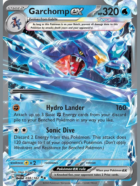Garchomp ex - 038/182 [PAR - 038/182] SV04: Paradox Rift