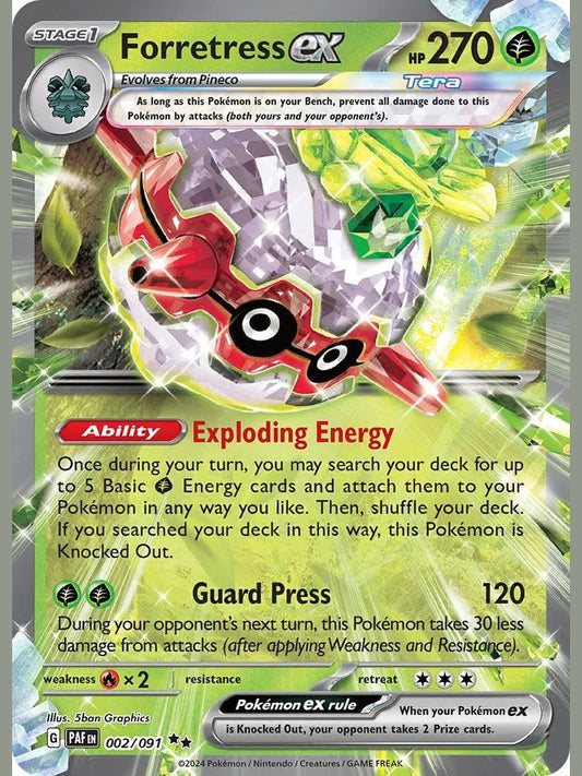 Forretress ex - 002/091 [PAF - 002/091] SV: Paldean Fates