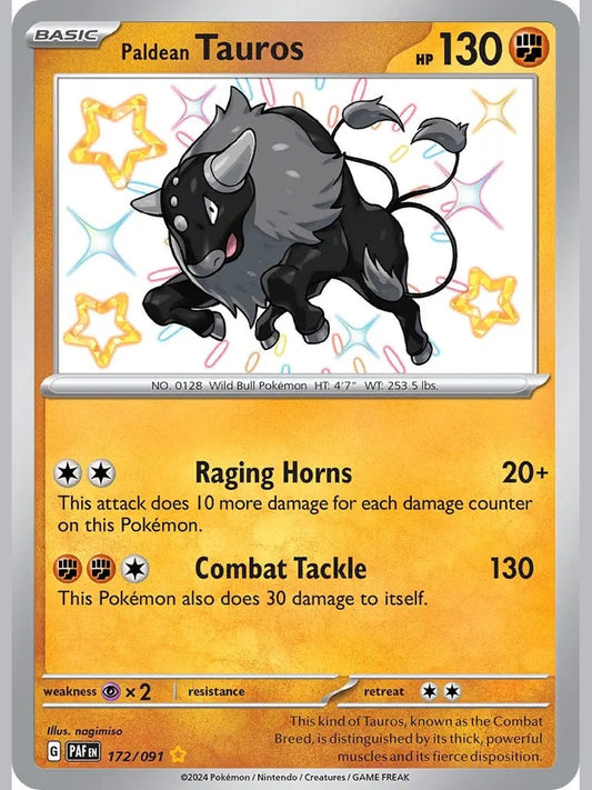 Paldean Tauros - 172/091 [PAF - 172/091] SV: Paldean Fates