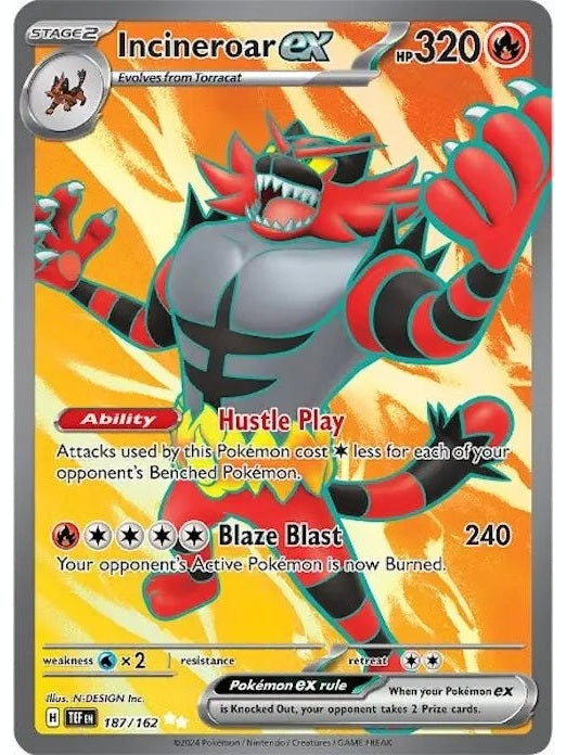 Incineroar ex - 187/162 [TEF - 187/162] SV05: Temporal Forces