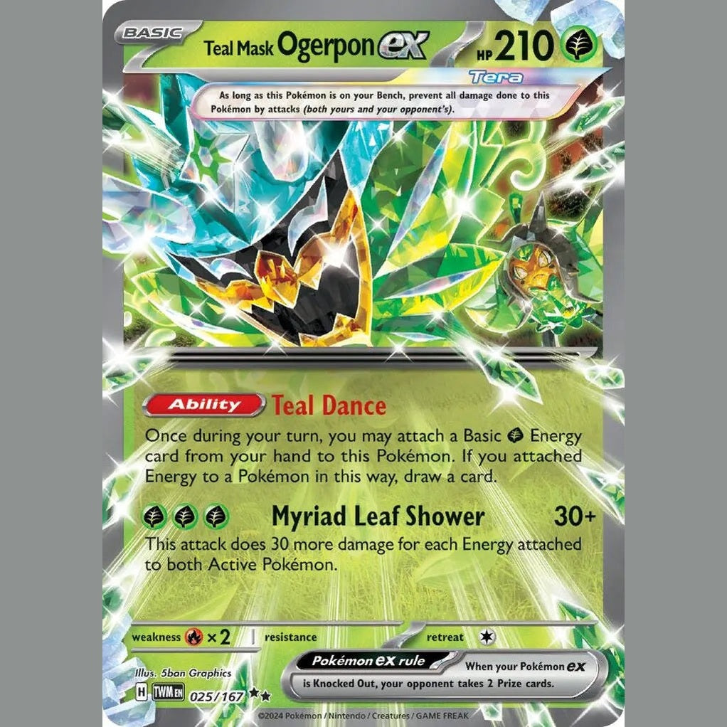 Teal Mask Ogerpon ex - 025/167 [TWM - 025/167] SV06: Twilight Masquerade