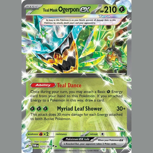 Teal Mask Ogerpon ex - 025/167 [TWM - 025/167] SV06: Twilight Masquerade