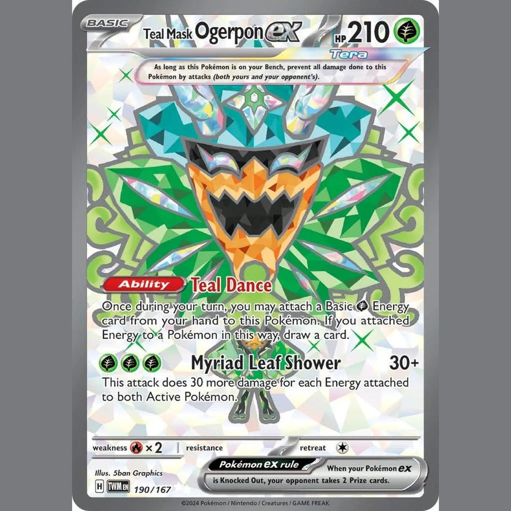 Teal Mask Ogerpon ex - 190/167 [TWM - 190/167] SV06: Twilight Masquerade