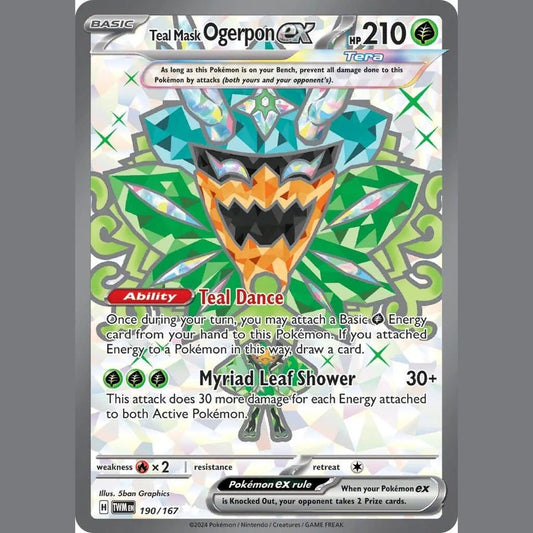Teal Mask Ogerpon ex - 190/167 [TWM - 190/167] SV06: Twilight Masquerade