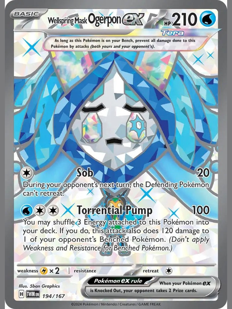 Wellspring Mask Ogerpon ex - 194/167 [TWM - 194/167] SV06: Twilight Masquerade