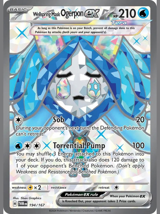 Wellspring Mask Ogerpon ex - 194/167 [TWM - 194/167] SV06: Twilight Masquerade